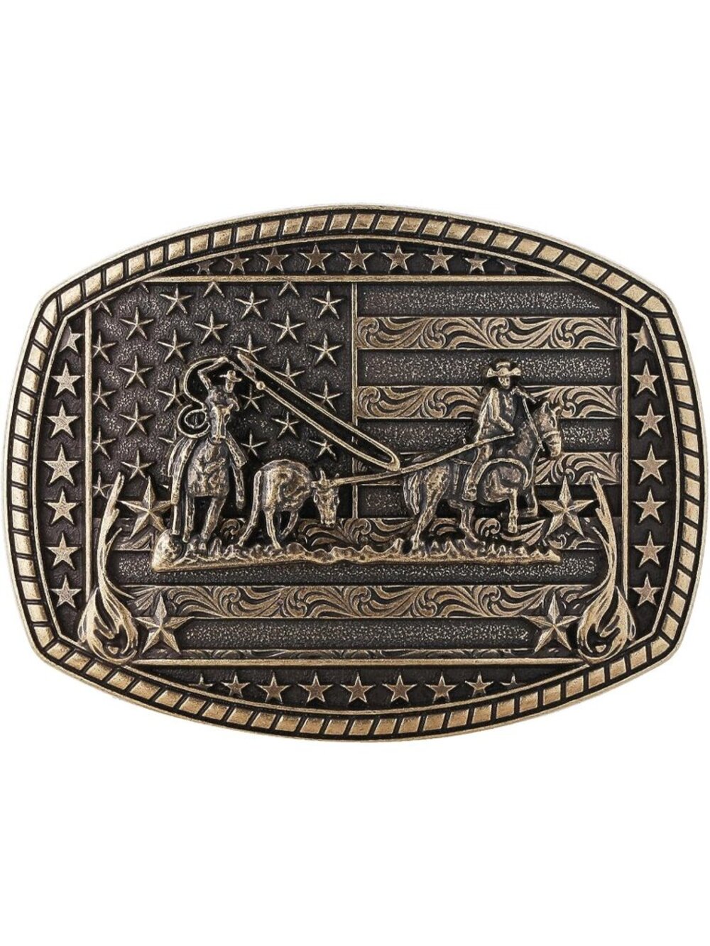 Men 3-cowboy Western Cowgirl Rodeo Longhorn Bull Belt Buckles